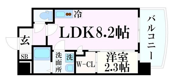 三ノ宮駅 徒歩14分 10階の物件間取画像